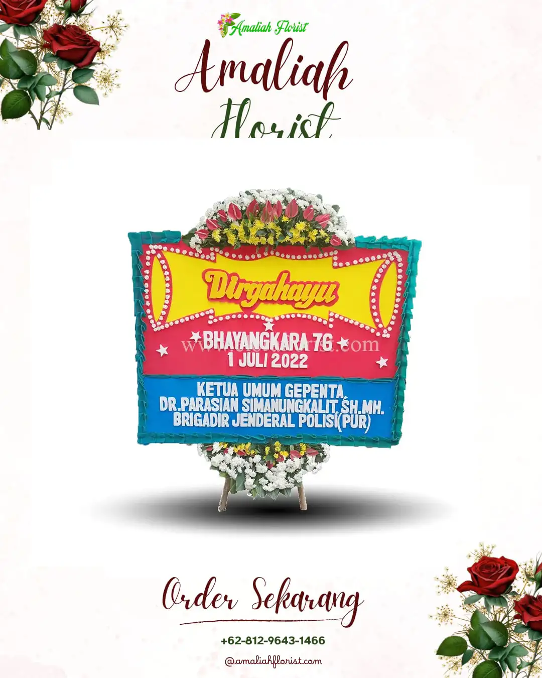 Papan Bunga HUT Ulang Tahun Obi Timur